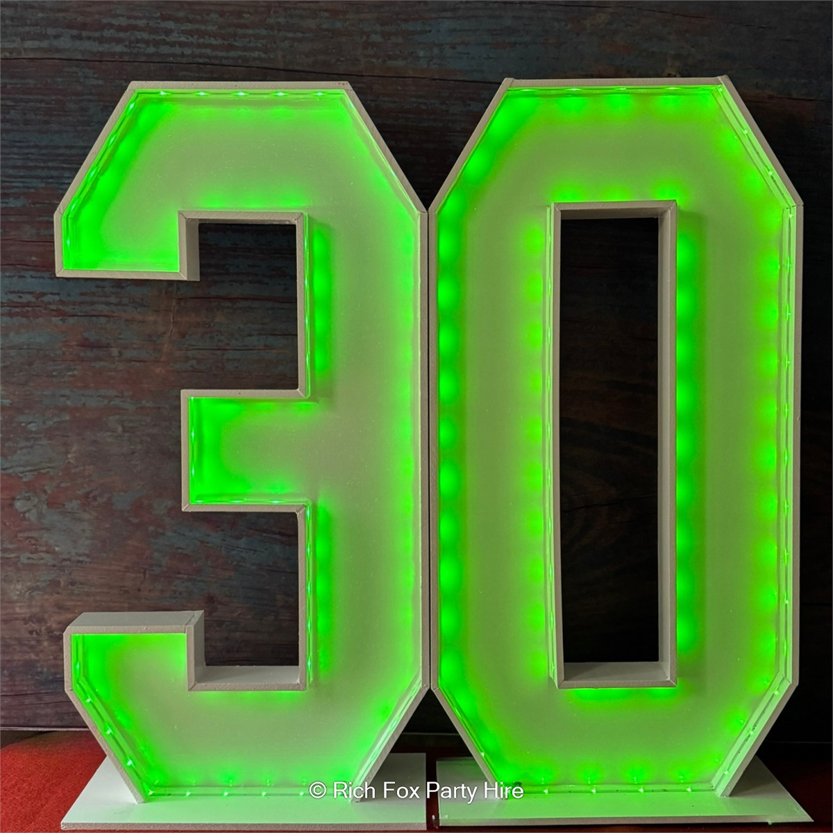 Light Up Number 30 Hire Bolton, Bury & Manchester